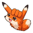 Aki Hayakawa hover pointer: a fox hand sign pointing up-left