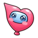 Among Us Mini Crewmate hover pointer: little heart balloon