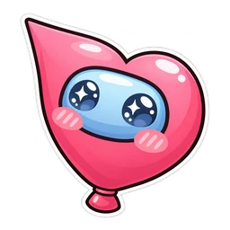 Among Us Mini Crewmate hover pointer: little heart balloon