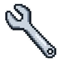 Among Us Pixel hover pointer: pixel art wrench