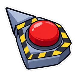 Among Us Red Crewmate hover pointer: Emergency Meeting button