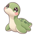 Apex Nessie cursor: a little Nessie plush with sparkly eyes, kawaii sticker style