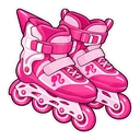 Barbie Ken hover pointer: pair of rollerblades pointing up-left
