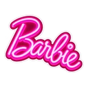 Barbie Neon cursor: Barbie-style script glowing neon pink, neon sticker style