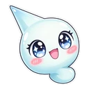 Bleach Kon hover pointer: a soul candy pointing up-left
