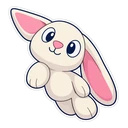 Bluey Bingo hover pointer: Floppy the bunny pointing up-left