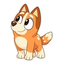 Bluey Chilli cursor: chibi Chilli, Bluey's mum, sticker style