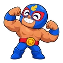 Brawl Stars El Primo cursor: El Primo flexing, sticker style