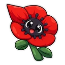 CatNap hover pointer: red poppy flower