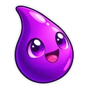 Clash Royale Elixir cursor: a purple Elixir drop, sticker style