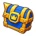 Clash Royale Elixir hover pointer: a treasure chest pointing up-left