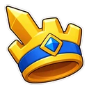 Clash Royale King hover pointer: a gold crown pointing up-left
