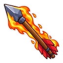 Clash Royale Princess hover pointer: a flaming arrow pointing up-left