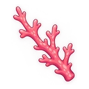 Coral Turtle hover pointer: pink coral branch pointing up-left