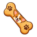 Corgi Biscuit hover pointer: dog biscuit pointing up-left