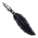 Death Note Notebook hover pointer: a quill pen pointing up-left