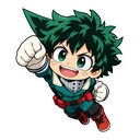 Deku hover pointer: a hero notebook pointing up-left