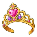 Disney Princess cursor: princess tiara, sticker style