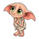 Dobby cursor: chibi Dobby the house-elf, sticker style