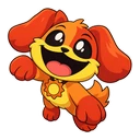 DogDay cursor: chibi DogDay with a sunny face, sticker style