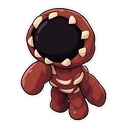 Doors Figure cursor: a gentle, eyeless chibi Figure, sticker style