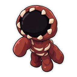Doors Figure cursor: a gentle, eyeless chibi Figure, sticker style