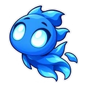 Doors Guiding Light cursor: the blue Guiding Light, sticker style