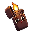 Doors Lighter cursor: the Lighter with a flame, sticker style