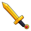 Finn the Human hover pointer: Finn's golden sword pointing up-left