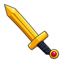 Finn the Human hover pointer: Finn's golden sword pointing up-left