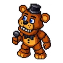FNAF Pixel Freddy cursor: 8-bit Freddy minigame sprite in pixel art