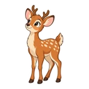 Forest Deer cursor: gentle deer, sticker style