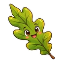Forest Deer hover pointer: oak leaf pointing up-left