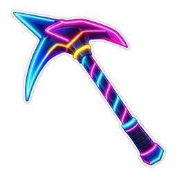 Fortnite Neon Raven hover pointer: neon pickaxe