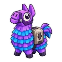 Fortnite Supply Llama cursor: purple Supply Llama, sticker style