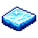 Frosted Pond Pixel cursor: pixel art slab of pale cyan ice with dark blue sides, seen from above at an angle