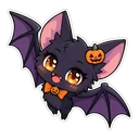 Gacha Halloween hover pointer: a little bat pointing up-left