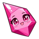 Gacha Life Cat Girl hover pointer: a pink gem pointing up-left