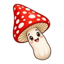 Garden Hedgehog hover pointer: red mushroom pointing up-left