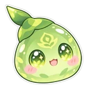 Genshin Slime hover pointer: tiny Dendro Slime
