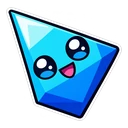 Geometry Dash Demon hover pointer: a diamond pointing up-left