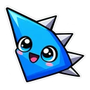 Geometry Dash Robot hover pointer: a spike pointing up-left