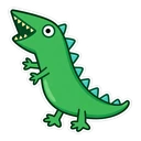 George Pig hover pointer: Mr. Dinosaur pointing up-left