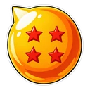 Goku hover pointer: the four-star Dragon Ball pointing up-left