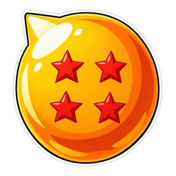 Goku hover pointer: the four-star Dragon Ball pointing up-left