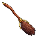 Golden Snitch hover pointer: Nimbus 2000 broomstick pointing up-left