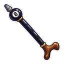 Grunkle Stan hover pointer: eight-ball cane pointing up-left