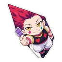 Hisoka hover pointer: a playing card pointing up-left