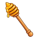 Honey Bear hover pointer: wooden honey dipper pointing up-left
