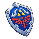 Hylian Shield cursor: the Hylian Shield, sticker style